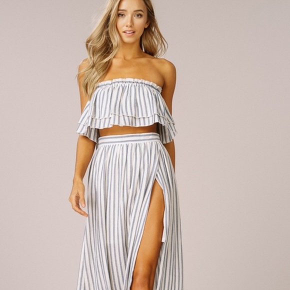 ruffle top and skirt set